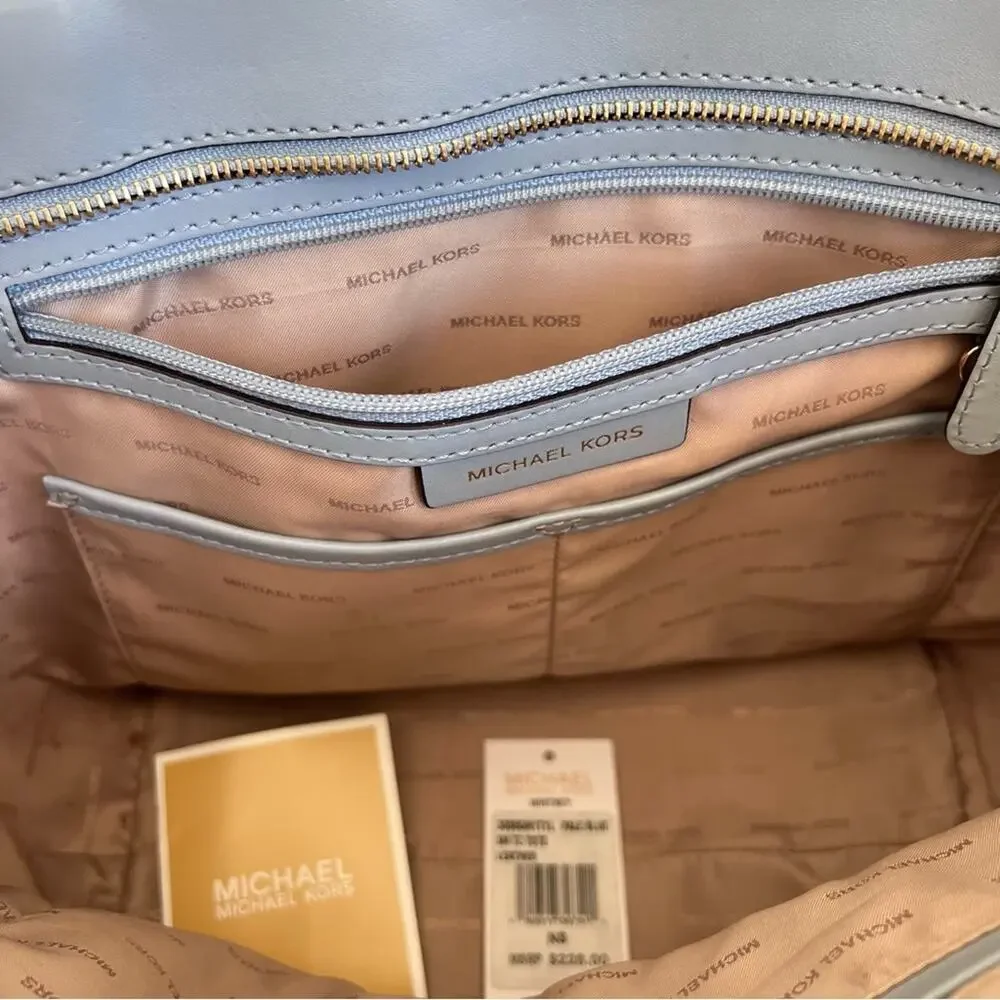 Michael Kors Whitney Pebbled Leather Tote Pale Blue‎